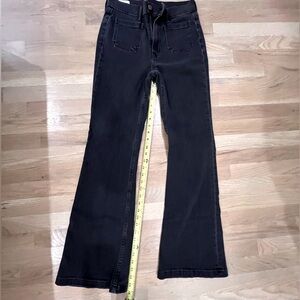Gap 70’s Flare High Rise black denim jeans